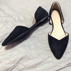 Black Pointed Flats
